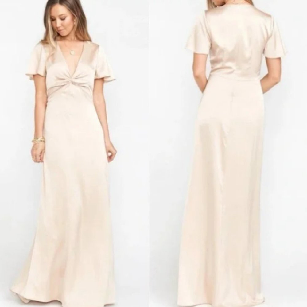Show Me Your Mumu Champagne Rome Twist Dress L